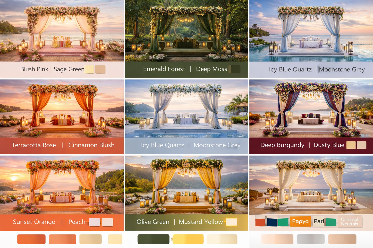 10 Trending 2026 Colour Palettes for Destination Weddings